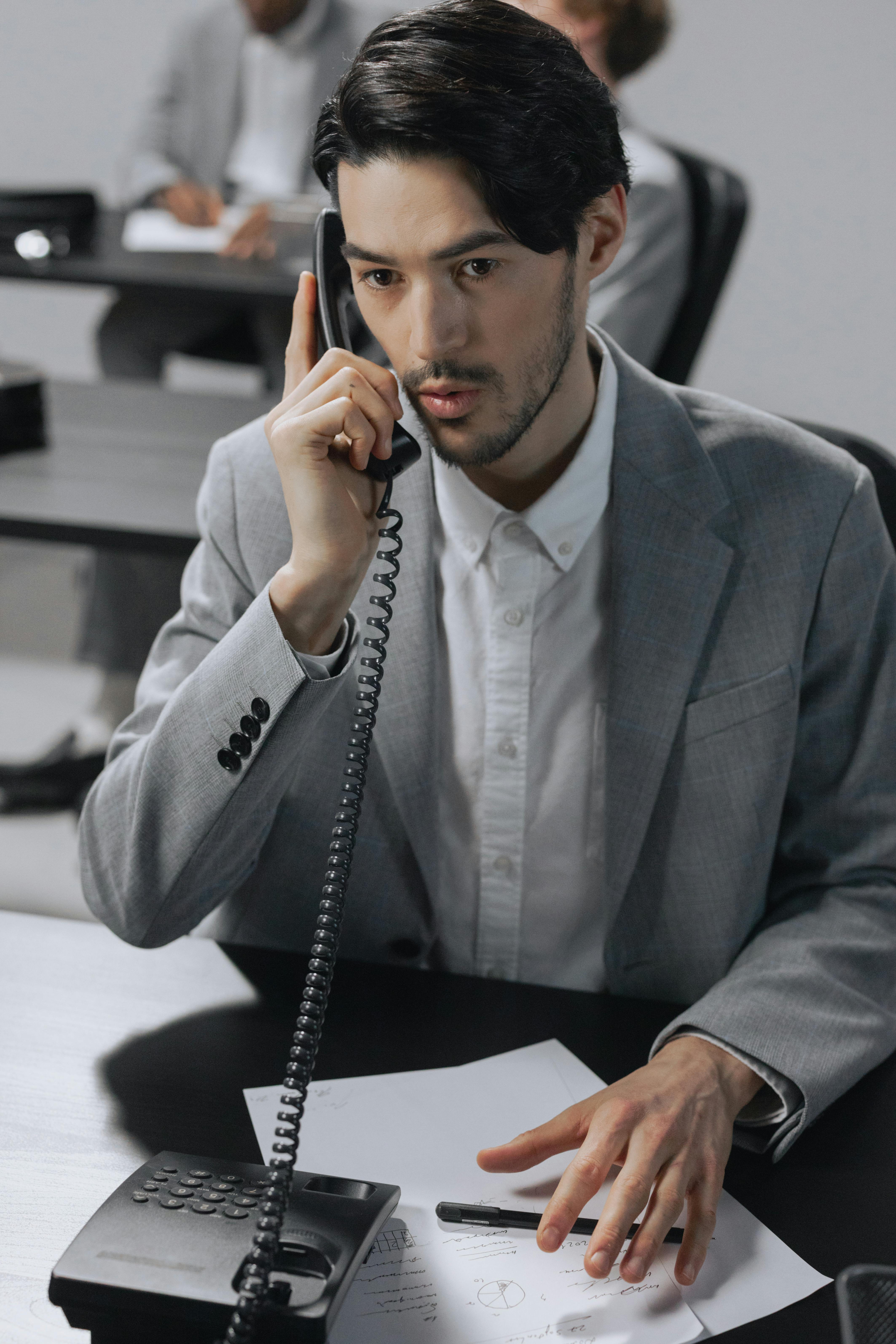 man on phone